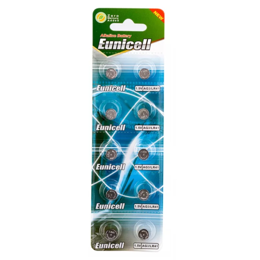 10 X Eunicell AG3 LR41 1 5V Alkaline Batteries Aussiebatt