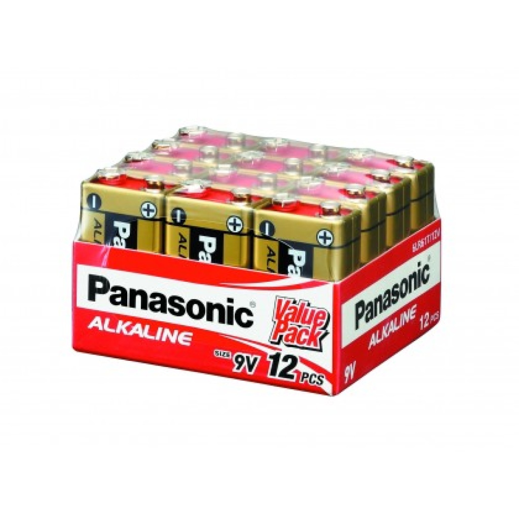 Panasonic 9V / 6LR61 Alkaline Battery 12 Pack Aussiebatt